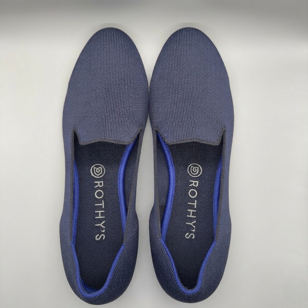 Rothys The Loafer Navy Blue 10.5 Slip On Flats Womens Comfort Shoes - Picture 3 of 7